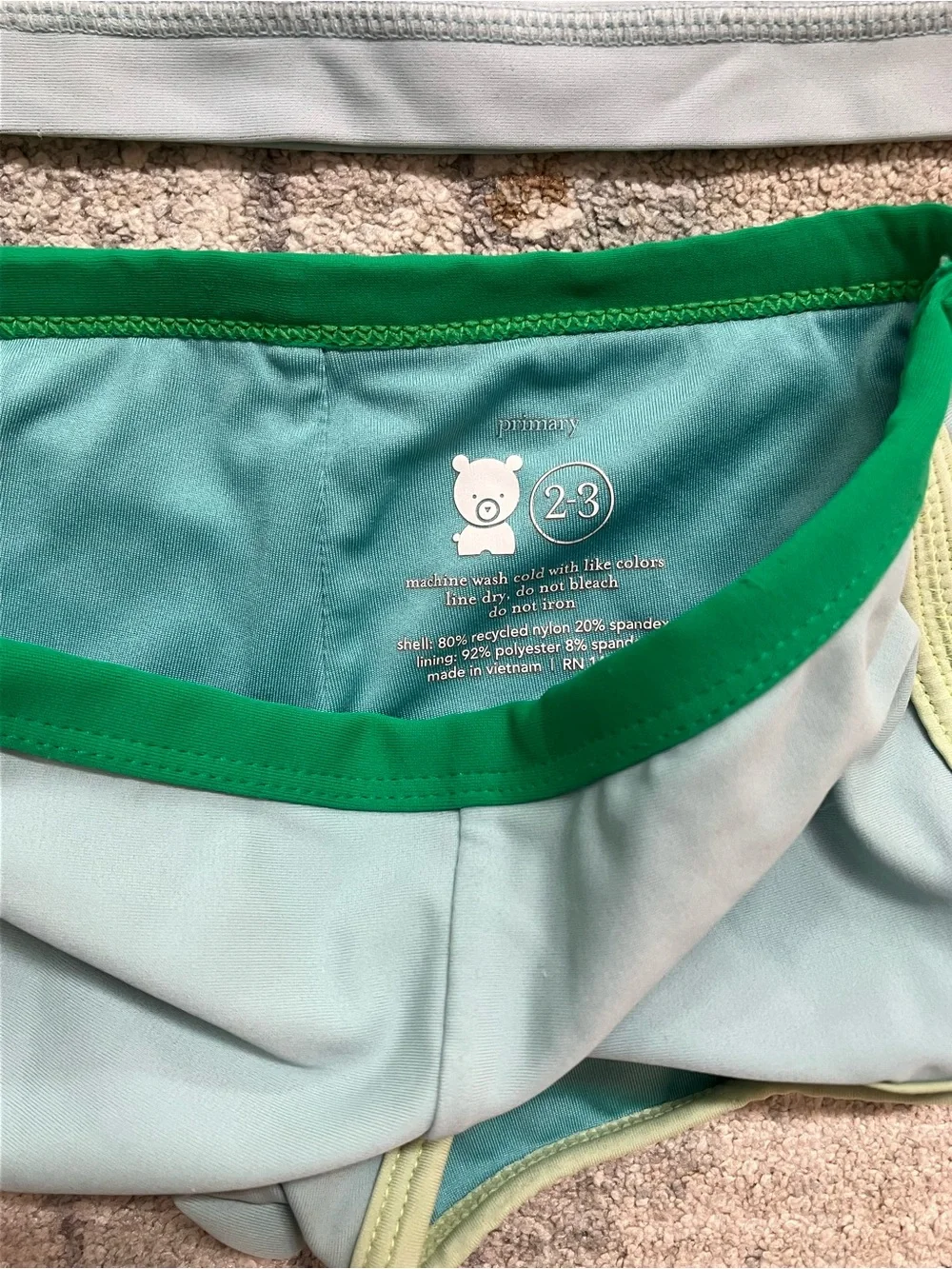 Primary Light Teal Kids Rash Guard Top